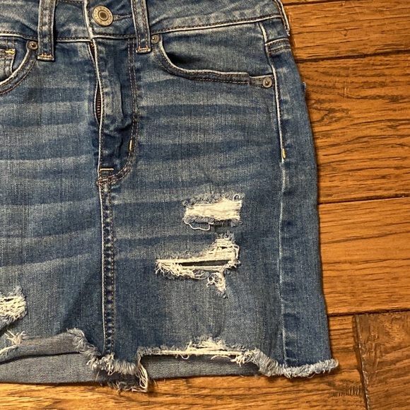 american eagle 00 super stretch jean skirt - Picture 3 of 10